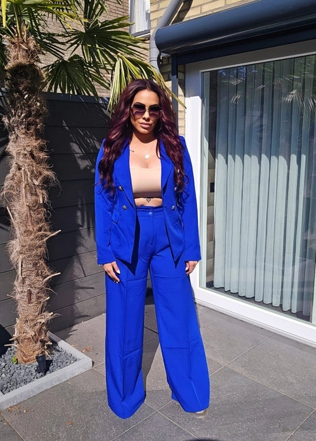 Elegant Trousers – Black, Blue & White